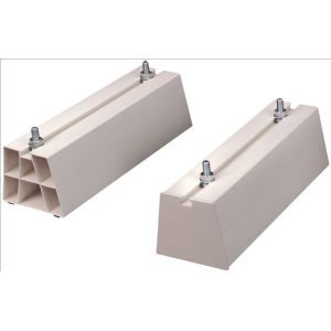 Support au sol PVC ivoire 450 x 80 x 80mm / la paire